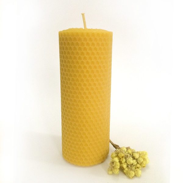 Natural Beeswax Candle - Medium Candle (6cm x 15cm)
