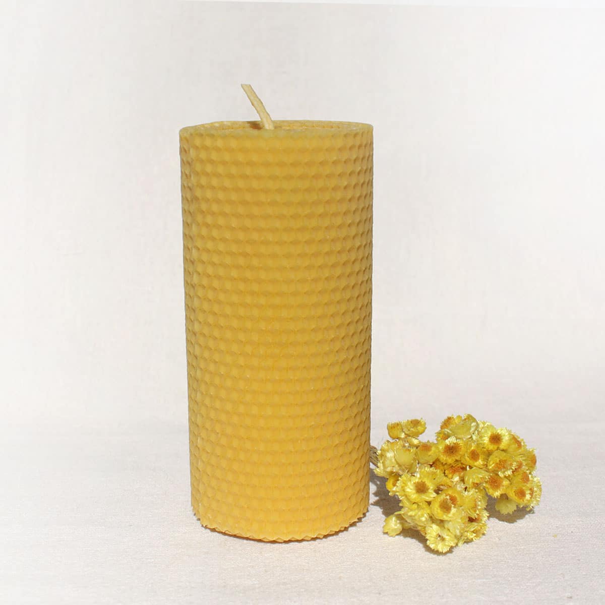 8x15_01.jpg Natural Beeswax Candle - Medium Candle (8cm x 15cm)