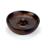 Circular Black Wood Incense Holder | Safe Burning, Stable Base & Elegant Display