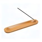 Oval Wood Incense Holder | Hand-Carved for Mindful Rituals