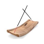 Oval Wood Incense Holder | Safe Burning, Natural Beauty & Ritual Support