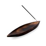 Hand-Carved Wood Incense Burner | Stable Base for Mindful Rituals
