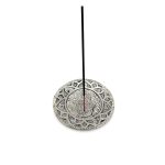 Round Wood & Metal Incense Holder | Ash Catching & Stable Base