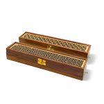 Laser-Cut Wooden Incense Holder | Stable Base & Elegant Design