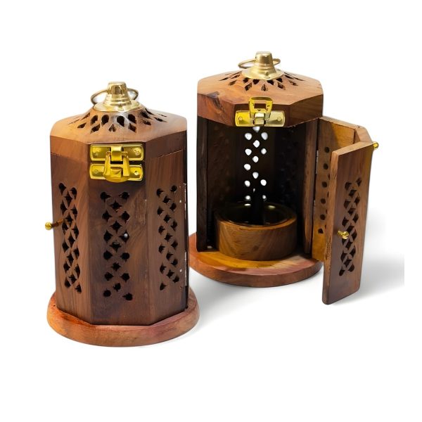 Lantern-Style Wood Incense Burner | Serene Ambiance & Ritual