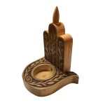 Backflow Incense Cone Holder | Handcrafted Wood, Stability & Ritual Focus