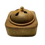 Golden Wicker Cone Incense Holder | Elegant, Safe & Decorative
