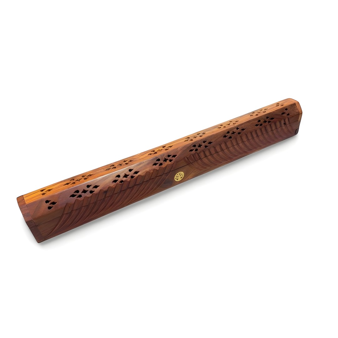 ARJ-AHT-057_g1 Long Wooden Incense Holder | For Multiple Sticks, Clean Rituals & Altar Display - Image 1