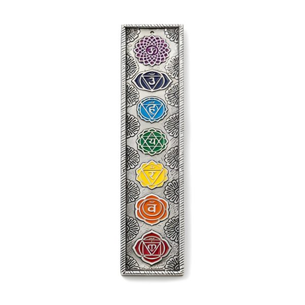 Chakra Stick Incense Holder, Silver