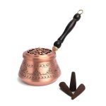 Handled Copper Incense Burner | Safe Ritual, Elegant Design