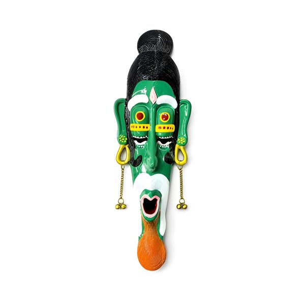 Hand-Painted Long Face Wall Mask