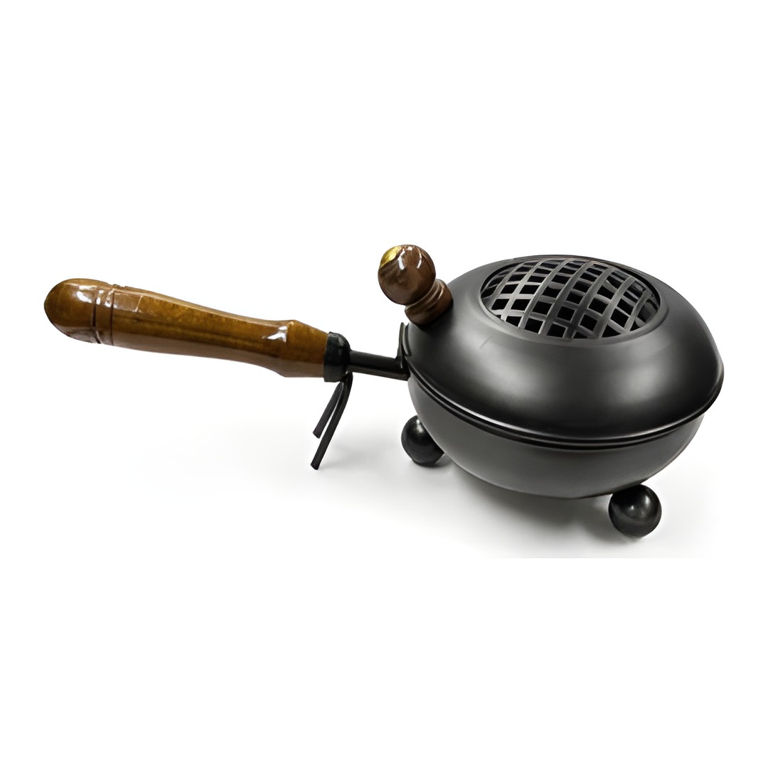 ARJ-BAK-033_g3 Black Metal Cone Incense Burner | Stability, Minimalist Design & Ritual Focus - Image 1