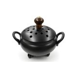 Matte Black Metal Incense Holder | For Cone Incense & Ritual Practice