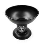Black Metal Cone Burner | Stable Base for Ritual Smoke