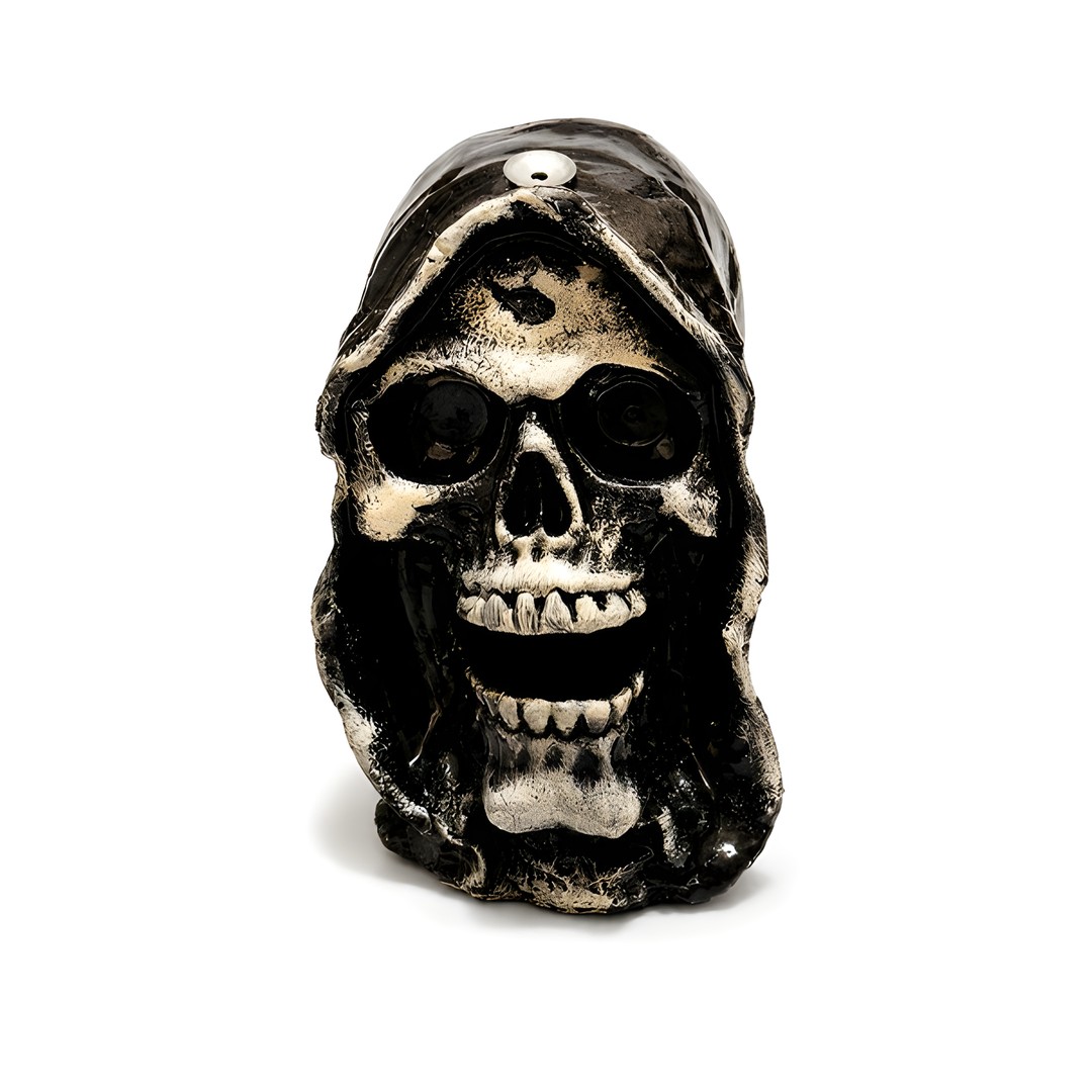 ARJ-PLY-014_g5 Skull Incense Holder | Memento Mori, Ritual & Altar Decor - Image 1