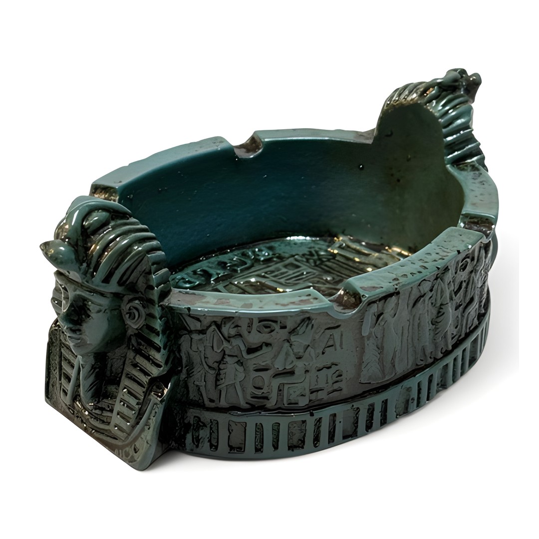 ARJ-PLY-017_g1 Egyptian Resin Incense Holder | Pharaoh-Themed Ritual Base - Image 1