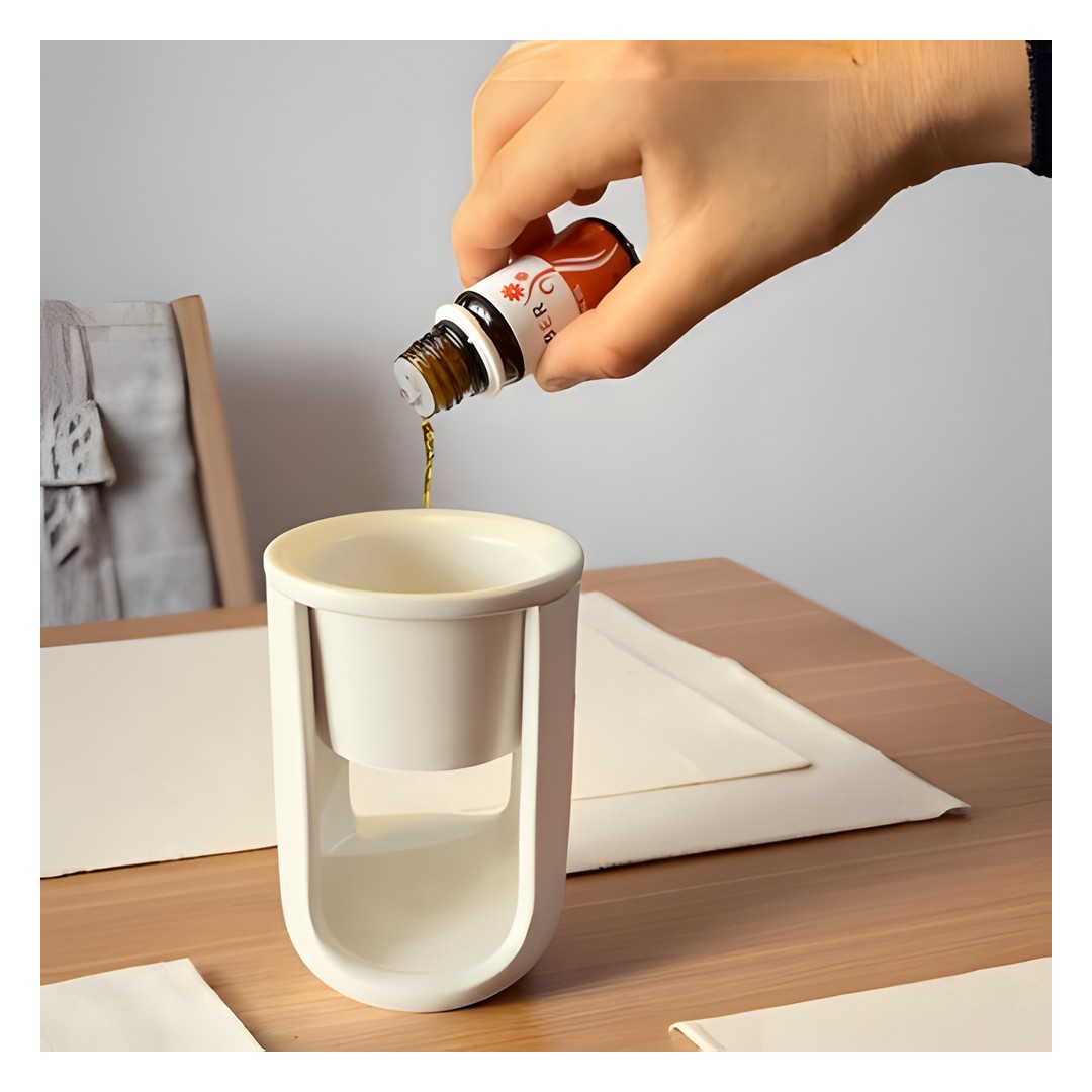 ARJ-SER-034_g1 Ceramic Incense & Oil Burner | Ritual Clarity, Aromatic Warmth - Image 1