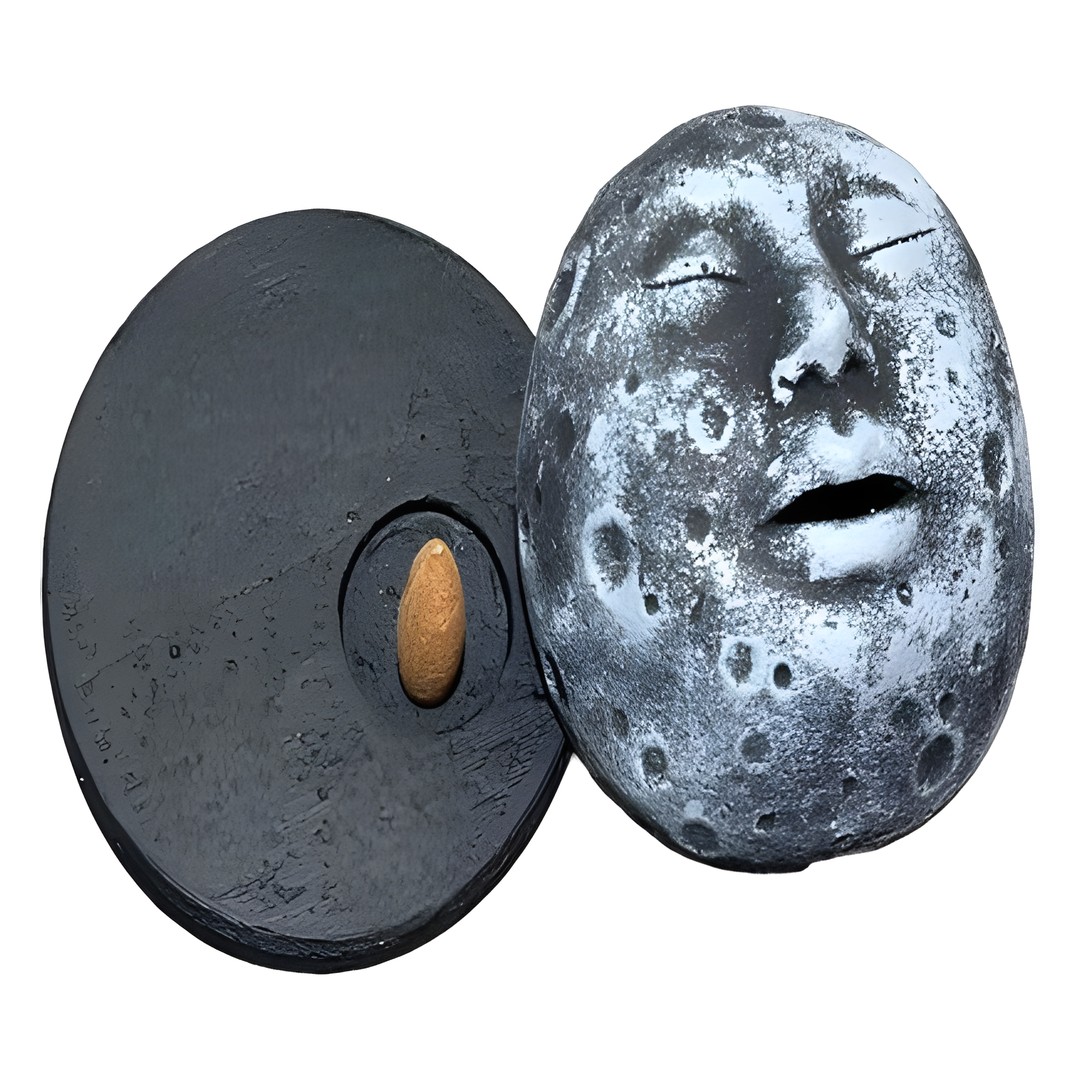 ARJ-TAS-015_g2 Natural Stone Cone Incense Holder | Grounded, Minimalist Ritual - Image 1