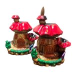 Mushroom House Backflow Burner | Natural Stone & Cascading Smoke