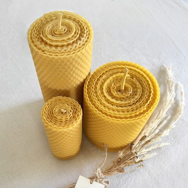 Beeswax Candle Set of 3 - No.2